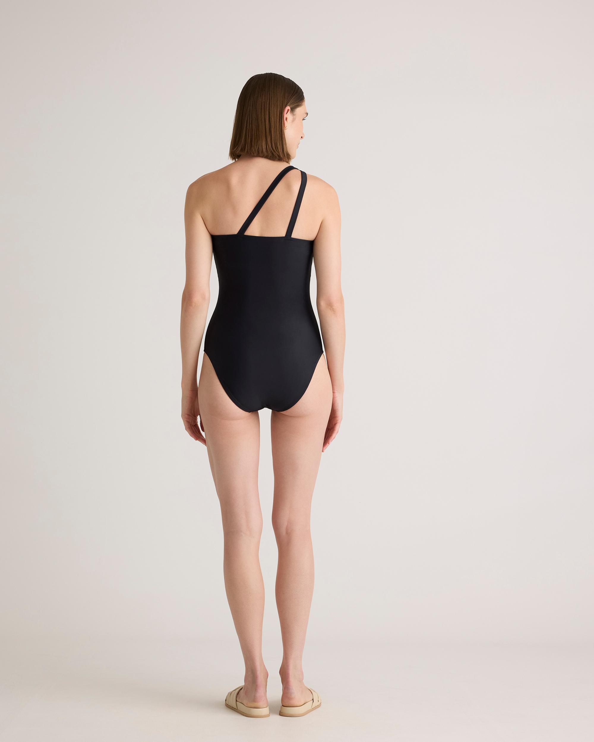 Quince | Women's Italian One Shoulder One-Piece Swimsuit 78% Recycled Polyamide, 22% Spandex Product Image