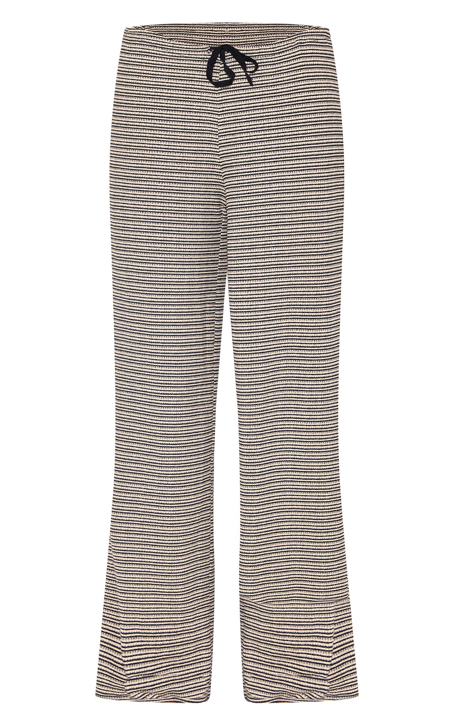 Stone Striped Contrast Drawstring Slouchy Pants Product Image