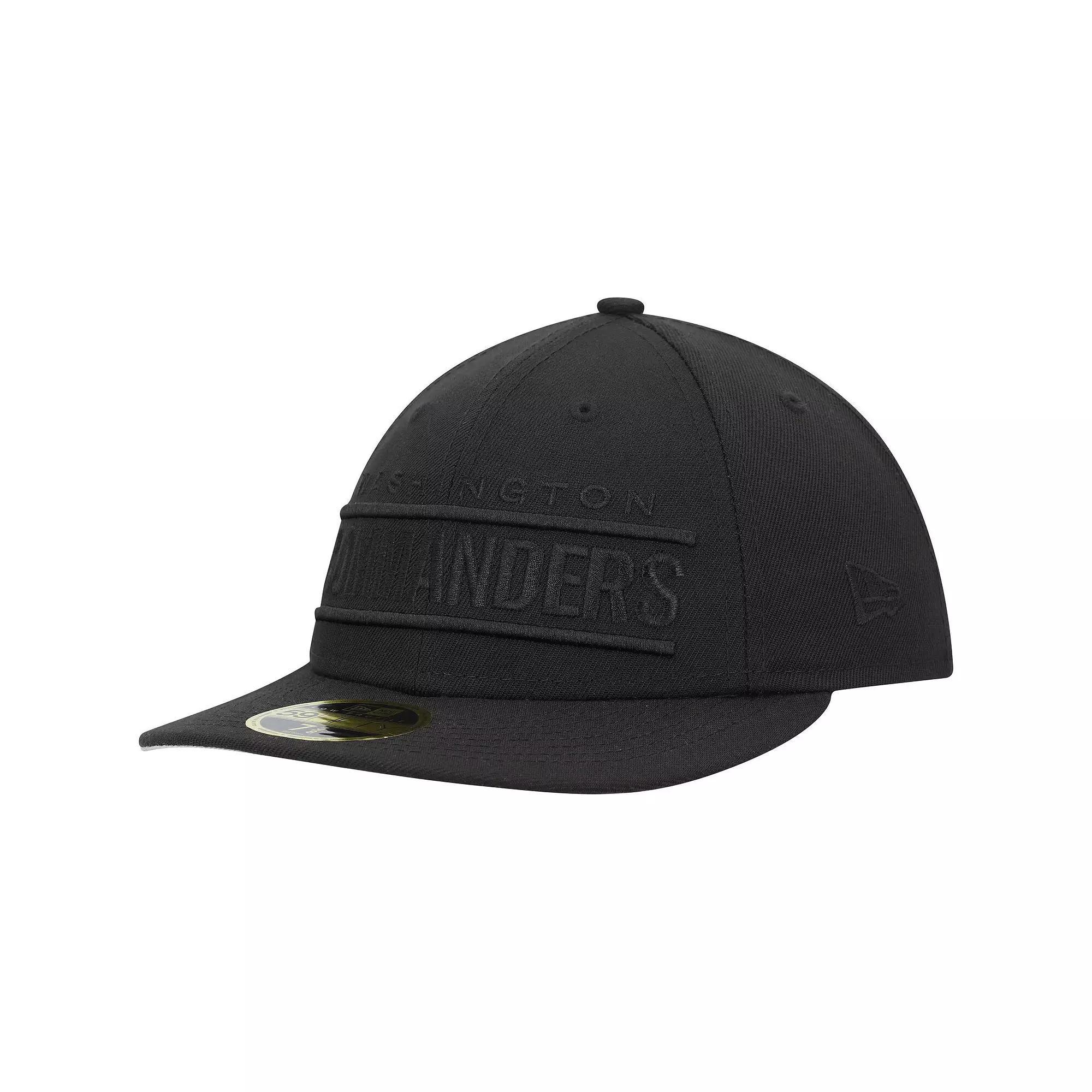Men's New Era Washington Commanders Black on Black II Low Profile 59FIFTY Fitted Hat, Size: 7 3/8, Wft Black Product Image