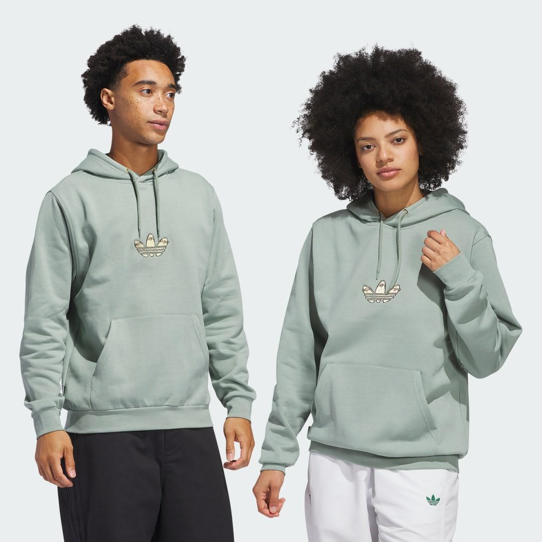 adidas Henry Jones Deckfoil Hoodie (Gender Neutral) Silver Green L Unisex Product Image