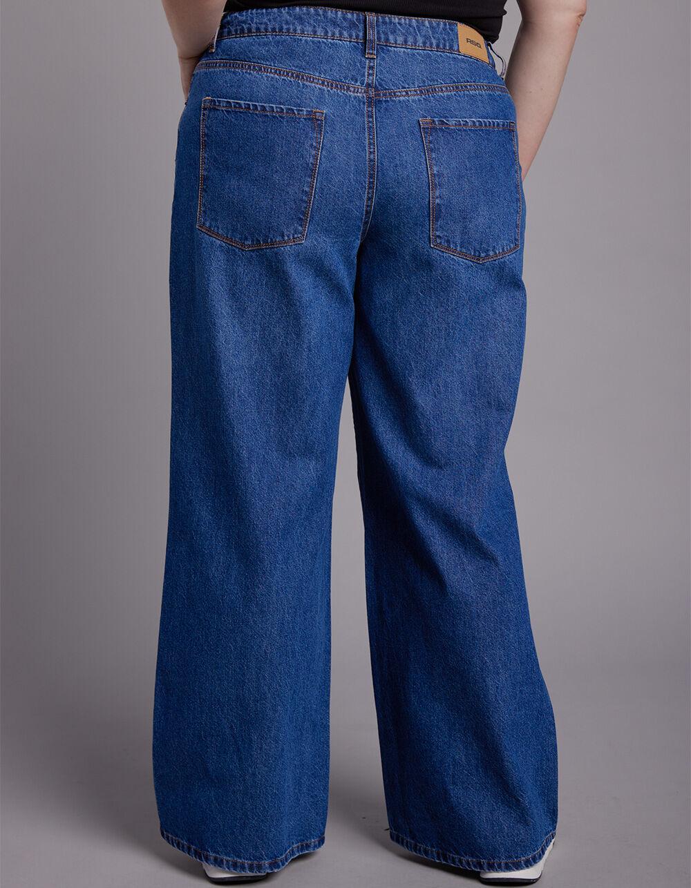 RSQ Womens High Rise Wide Leg Jeans - DARK WASH Product Image