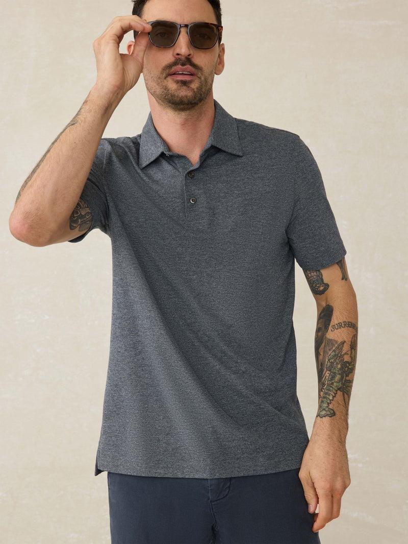 Short-Sleeve Movement™ Pique Polo - Dusty Iron Heather Product Image