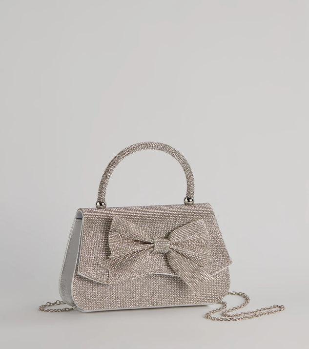 So Pristine Bow Rhinestone Purse Product Image