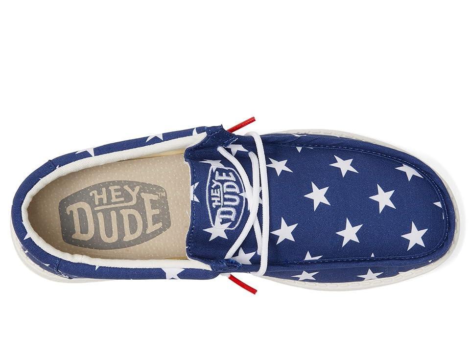 HEYDUDE Mens Wally - Shoes Red/White/Blue Product Image