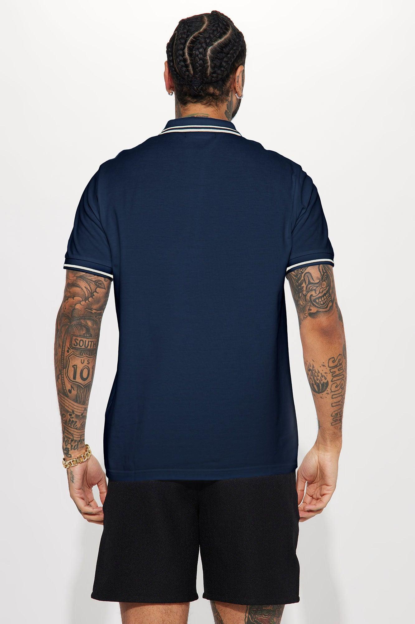 Wilson Short Sleeve Polo - Navy Product Image