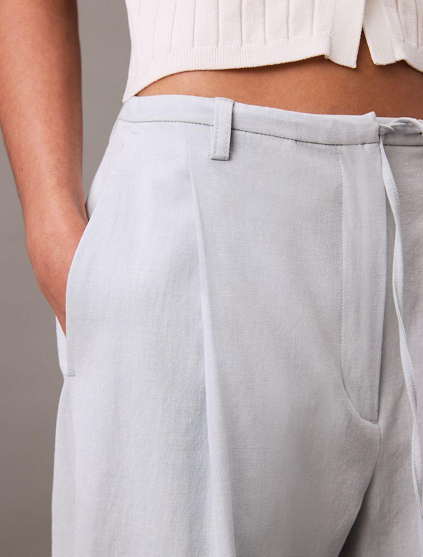Linen Cotton Drawstring Pants Product Image