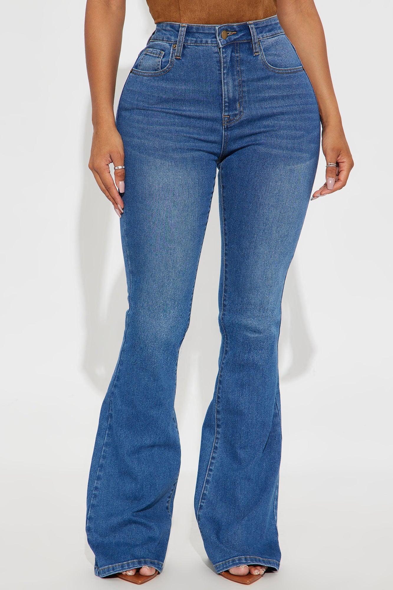 Tall Tucson High Rise Stretch Flare Jeans - Medium Wash Product Image