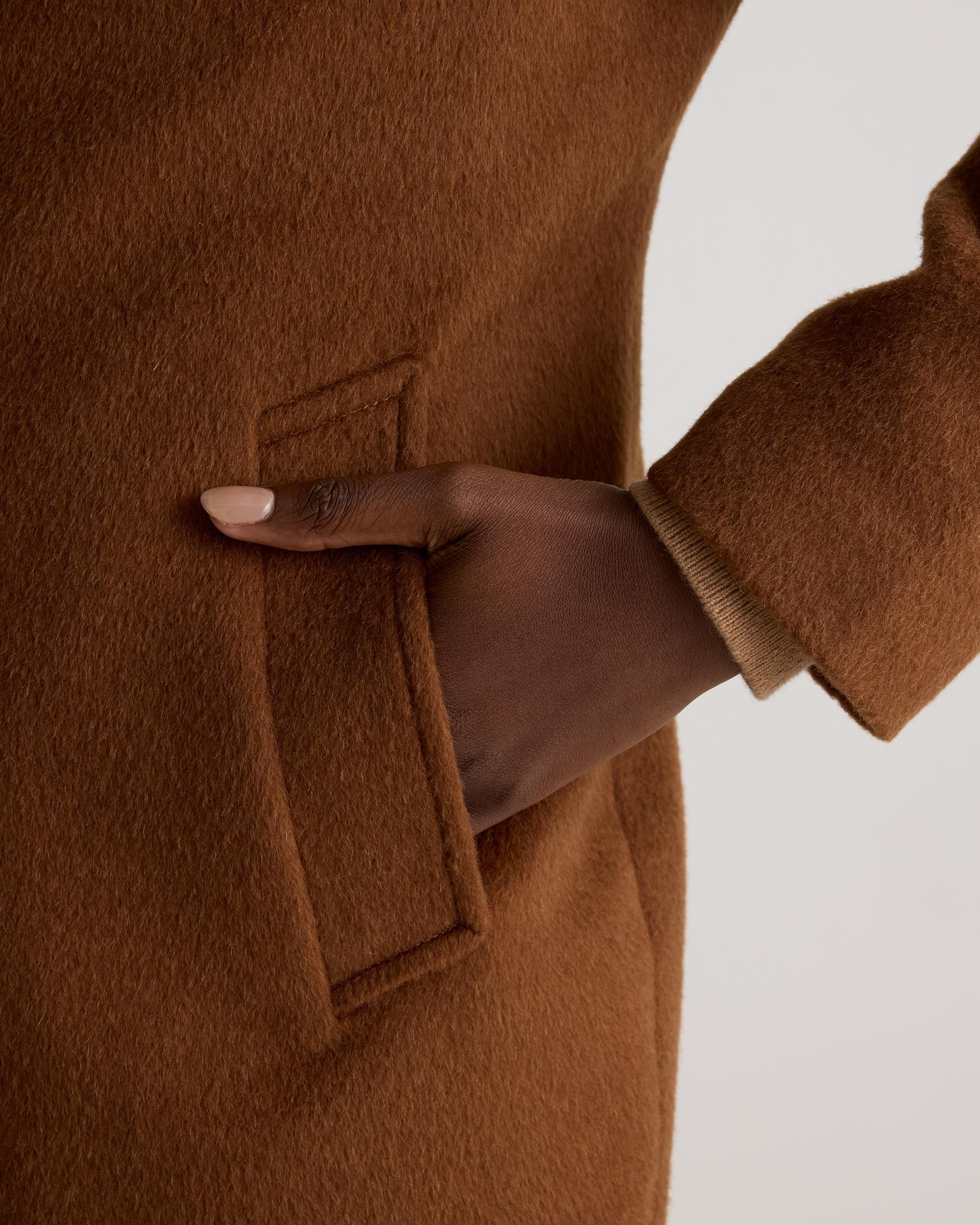 Quince | Women's Camel-Hair Single-Breasted Midi Coat Wool Product Image