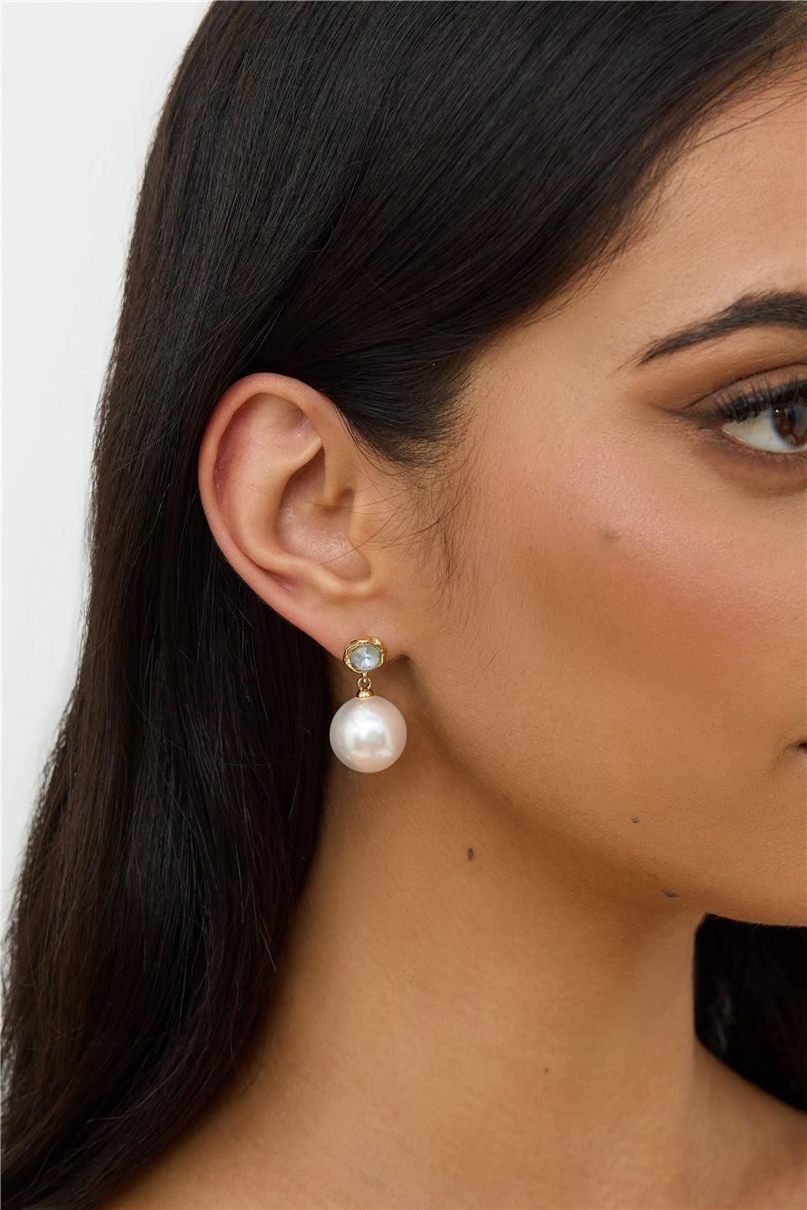 Ocean Water Earrings Gold Product Image