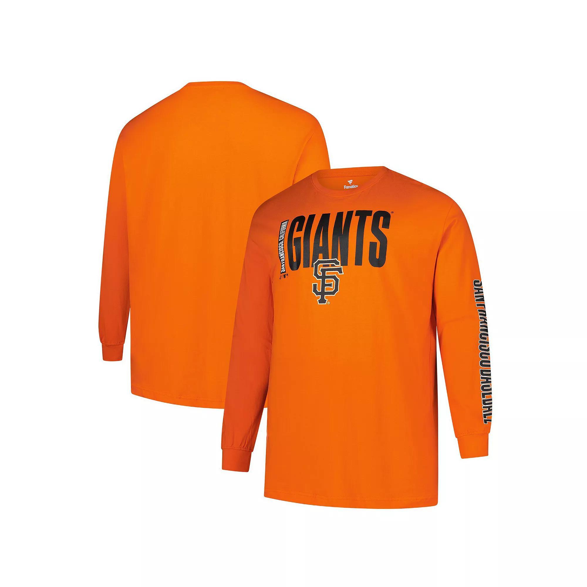 Men's Profile Orange San Francisco Giants Big & Tall Two-Hit Graphic Long Sleeve T-Shirt, Size: 3XLT Product Image