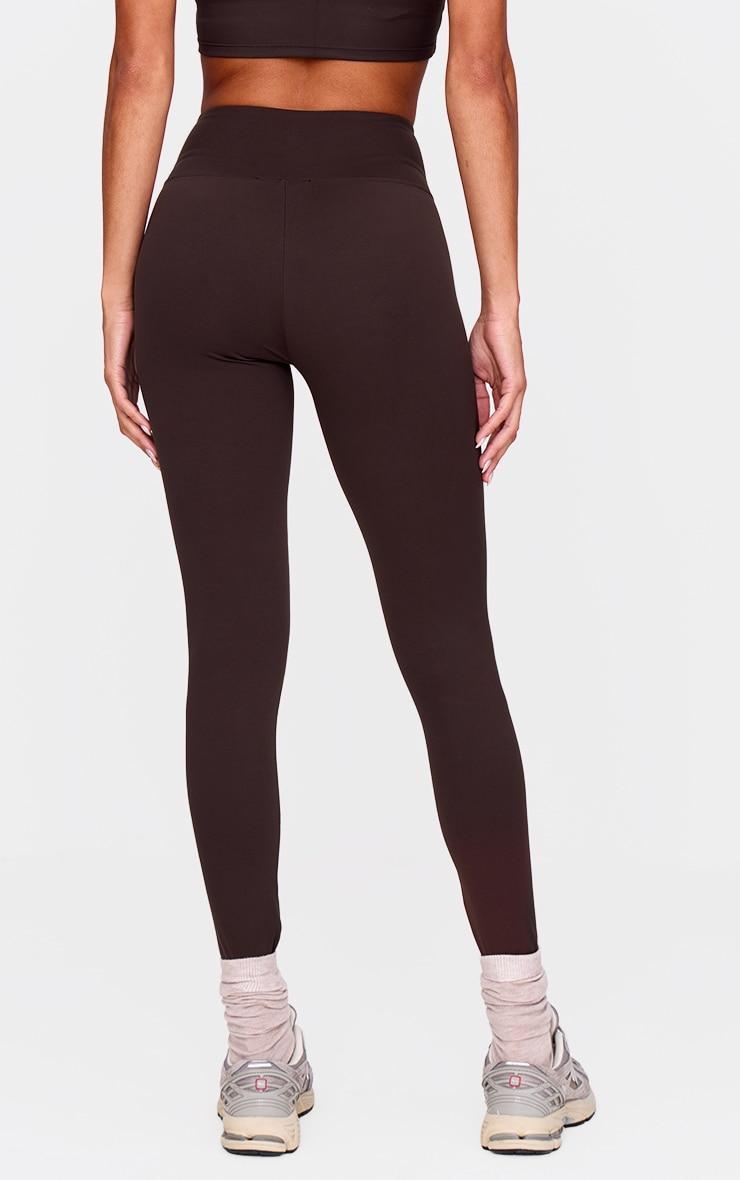 Espresso Sculpt Wrap Waist Gym Leggings Product Image