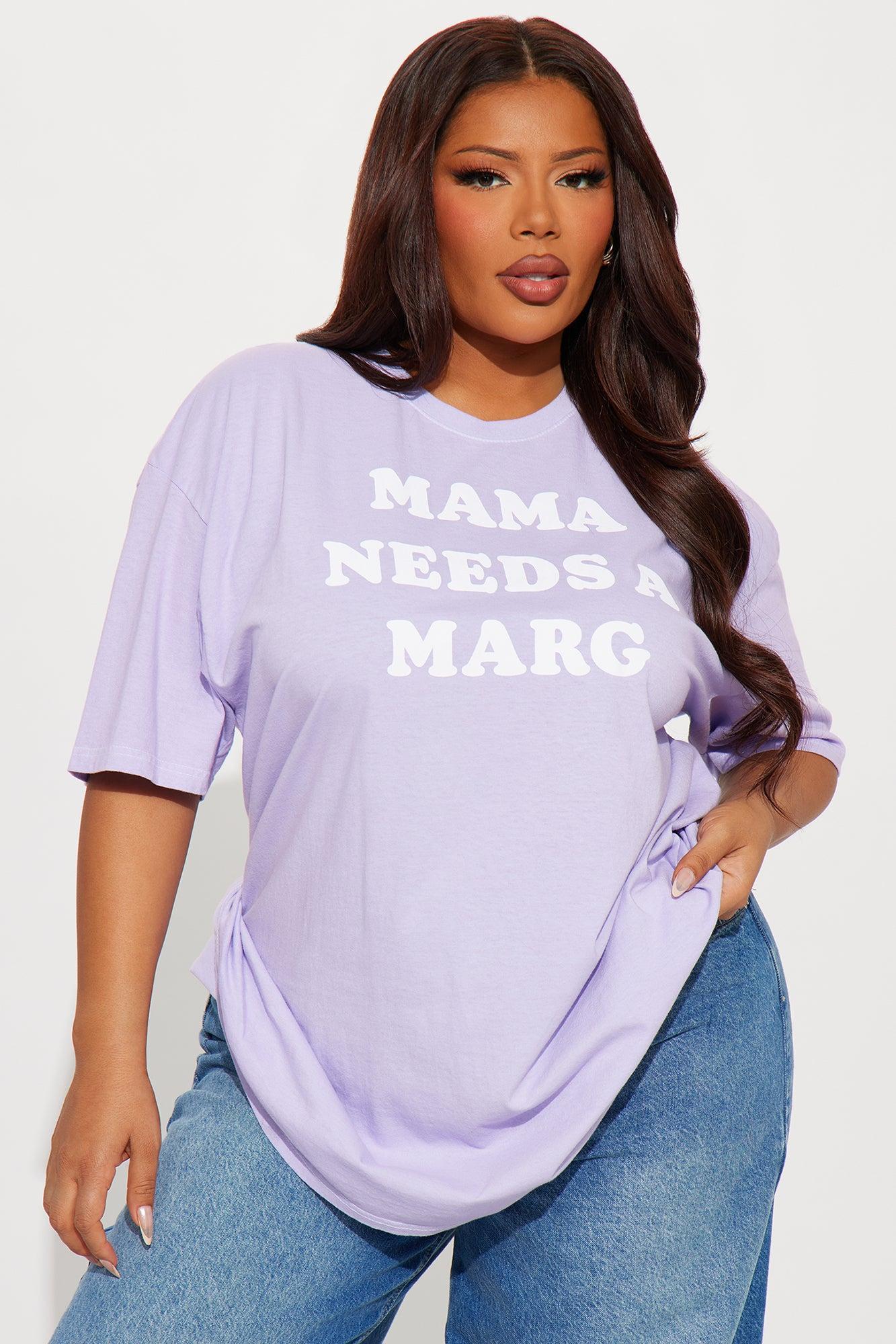 Mama Needs A Marg Oversized Washed Tee - Purple Product Image