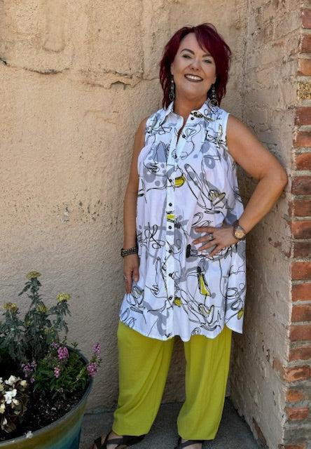 62650   LaDonna Button Down Tunic/Dress by Ever Sassy - Dolcezza Product Image