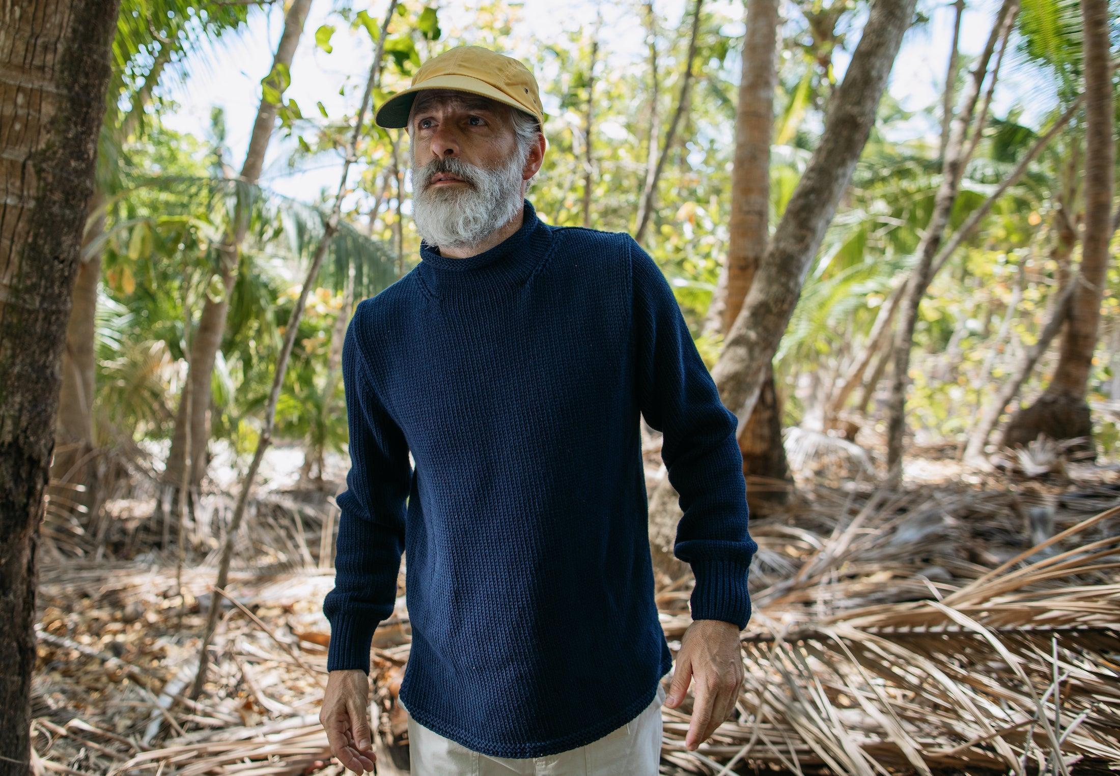 Fisherman's Sweater in Navy Product Image