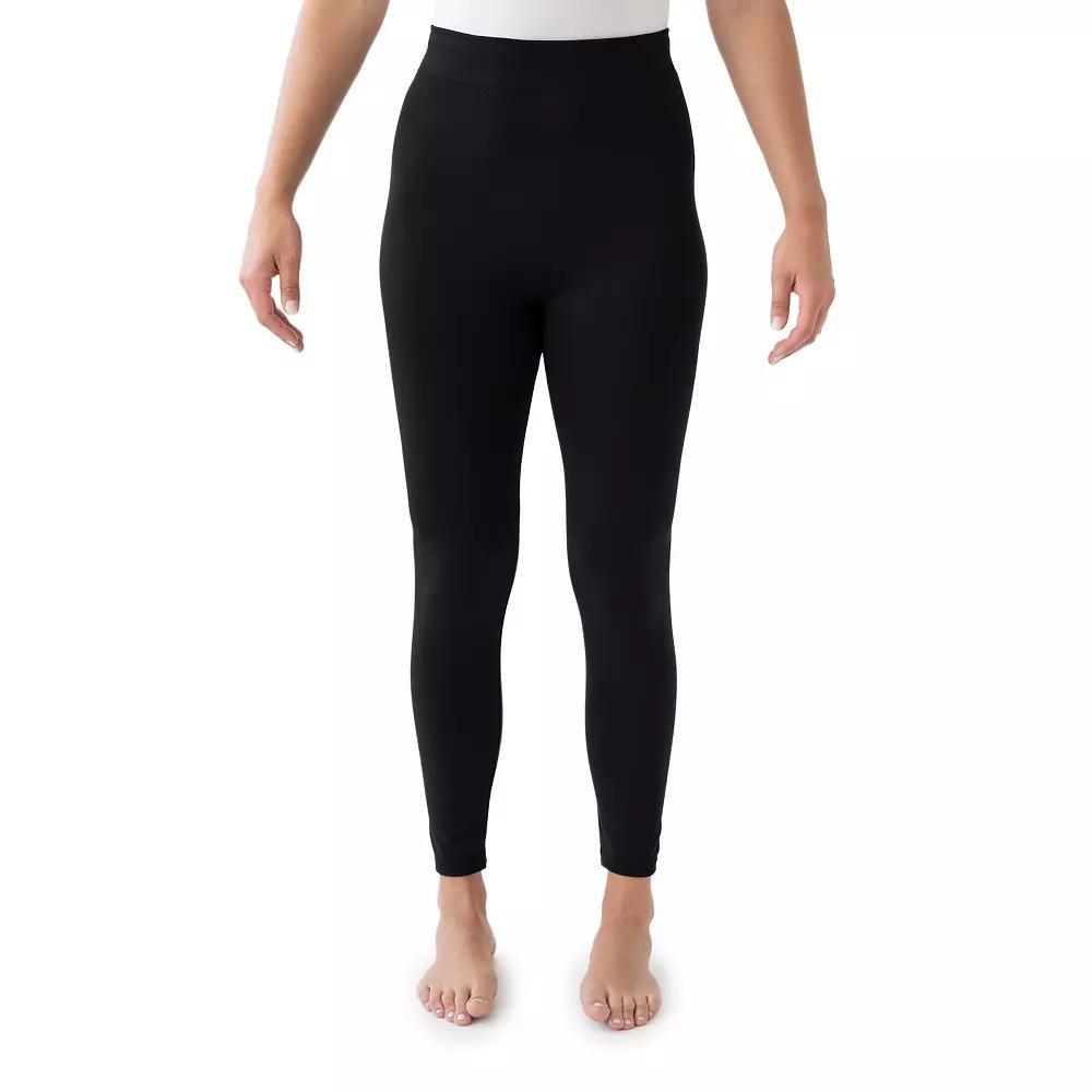 Women's MUK LUKS Fleece Lined Leggings, Size: Small-Medium, Black Product Image
