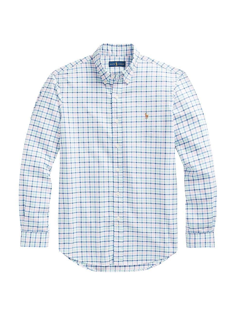 Mens Classic-Fit Gingham Oxford Shirt Product Image