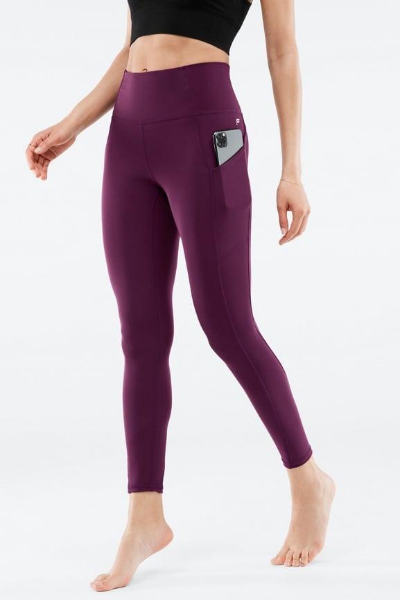 Fabletics Oasis High-Waisted 7/8 Legging Womens purple plus Size 3X Product Image