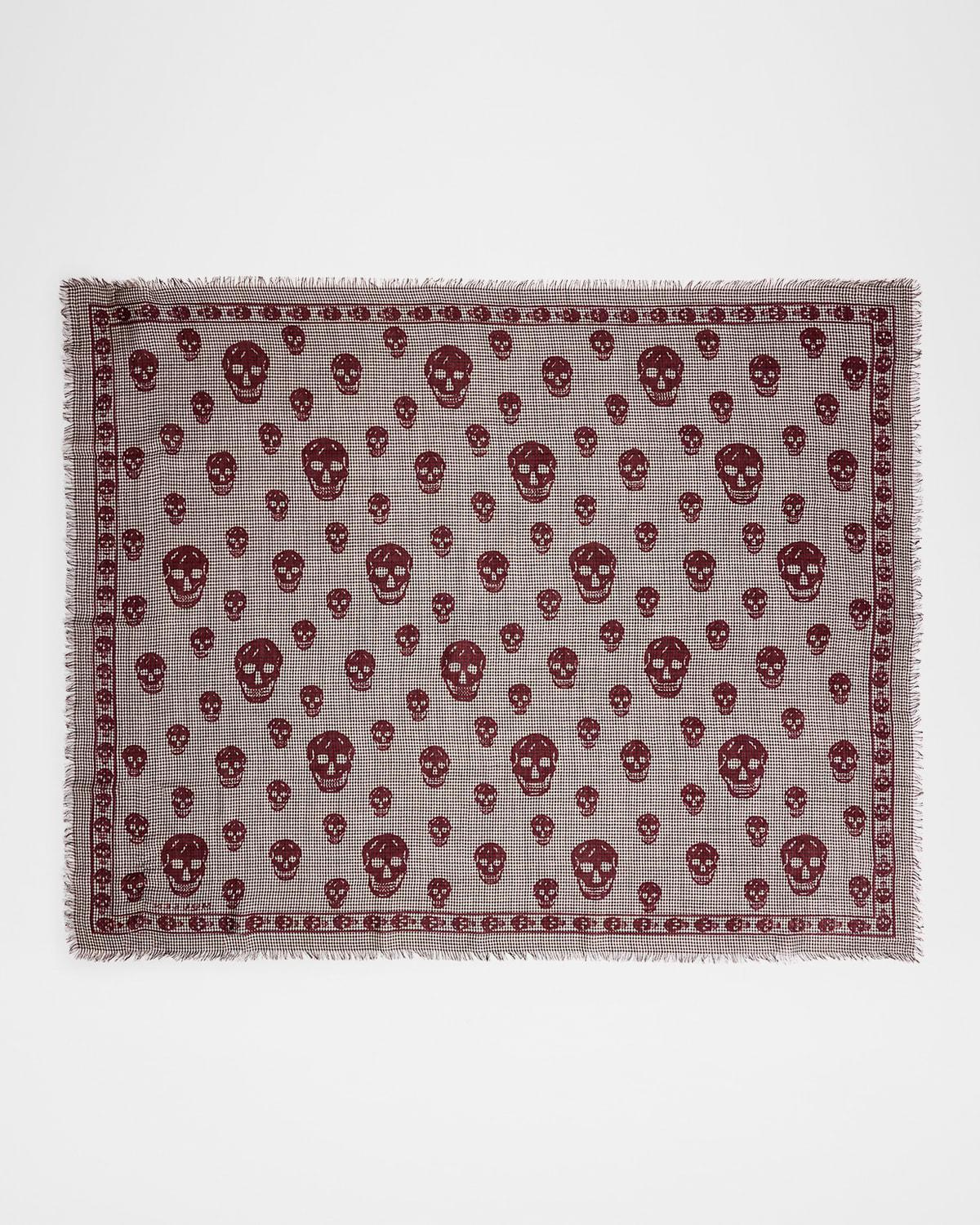 Mens Skull Houndstooth Scarf Product Image