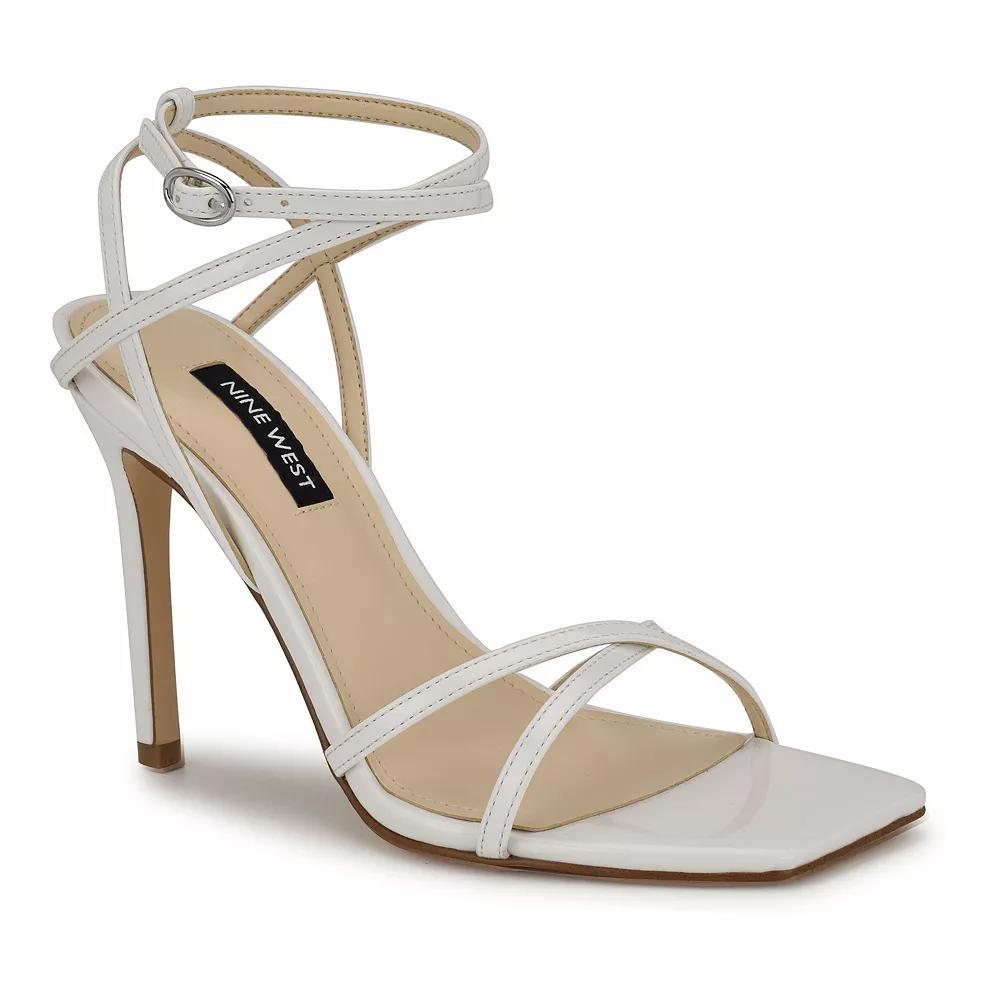 Nine West Tidle Women's High Heel Sandals, Size: 11, White Patent Product Image