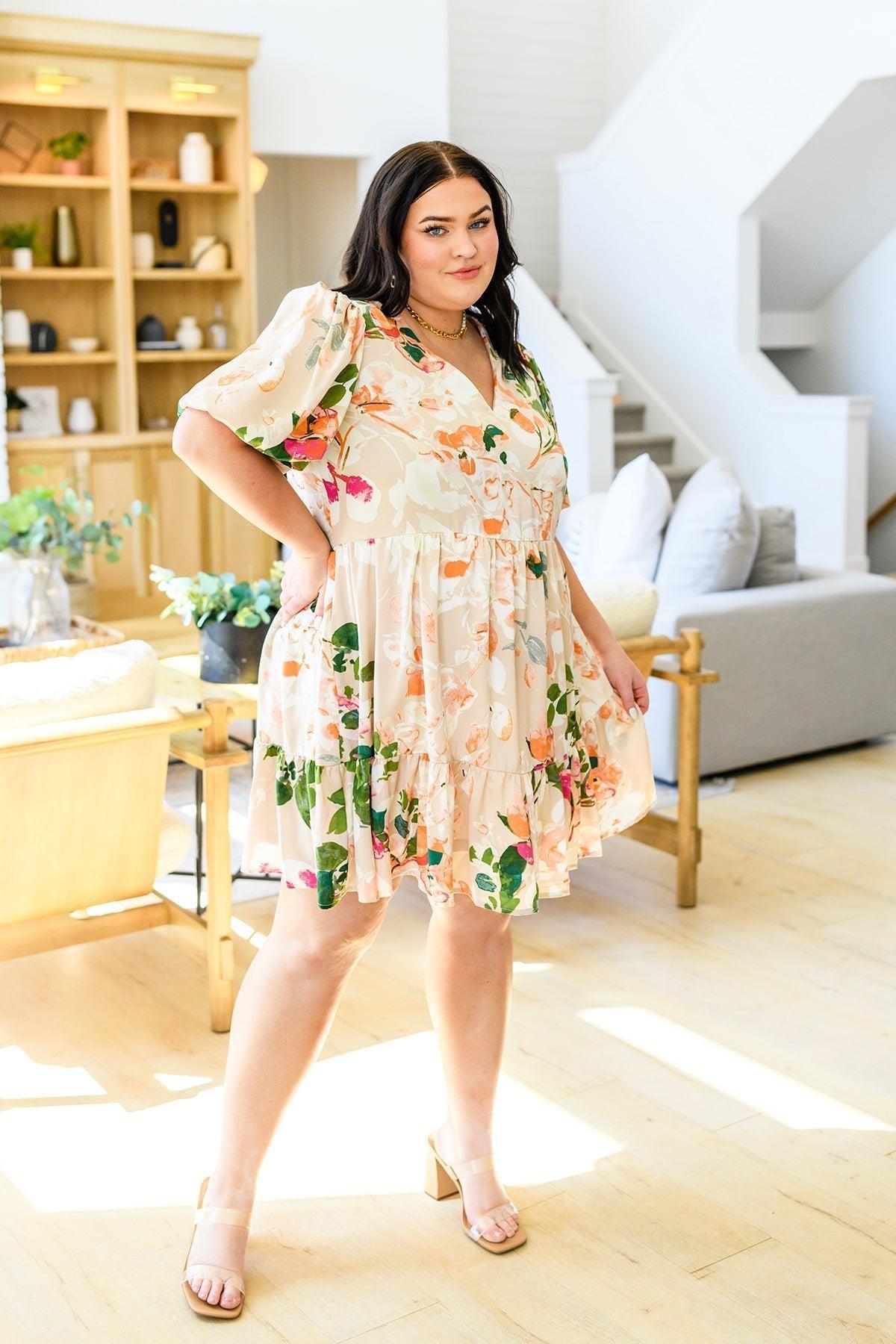 Life of the Party Floral Jumpsuit in Green Product Image