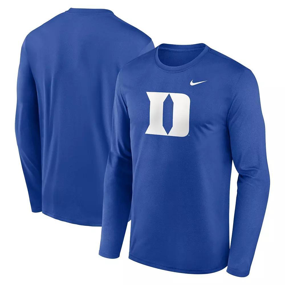 Men's Nike Royal Duke Blue Devils Primetime Primary Legend Long Sleeve T-Shirt, Size: Large Product Image