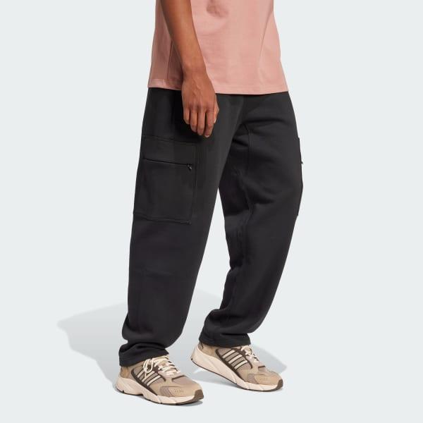 adidas ALL SZN Fleece Graphic Loose Cargo Pants Off White 2XL Mens Product Image