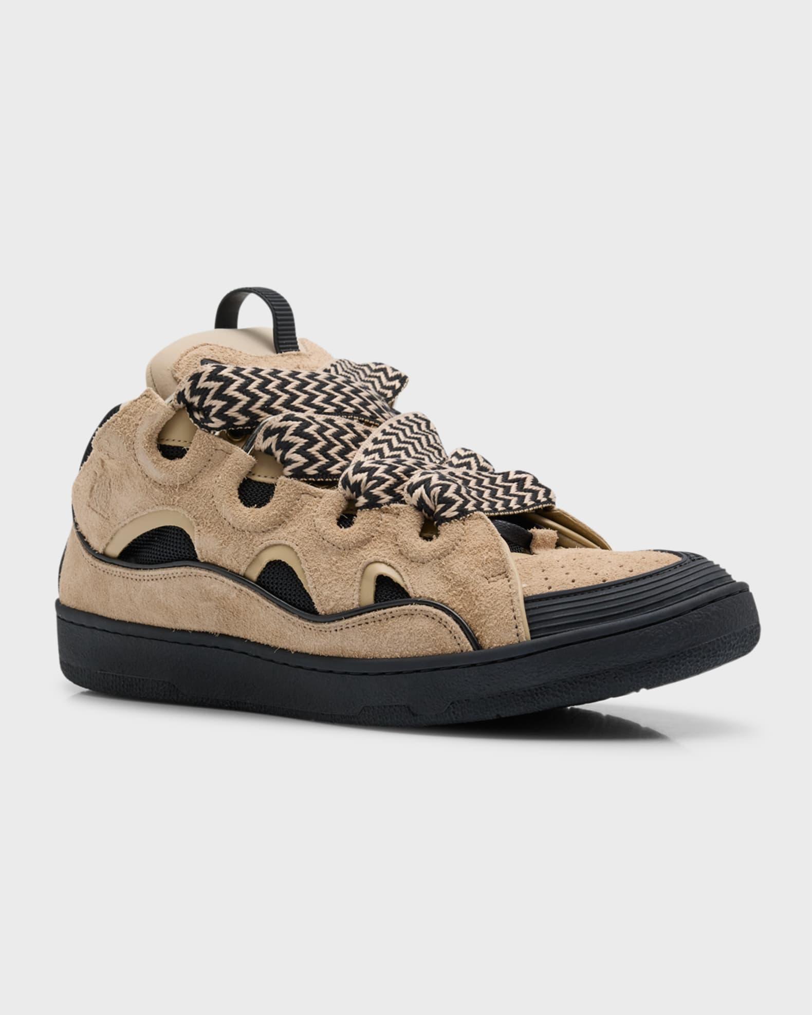 Men's Curb Suede Chunky Low-Top Sneakers Product Image