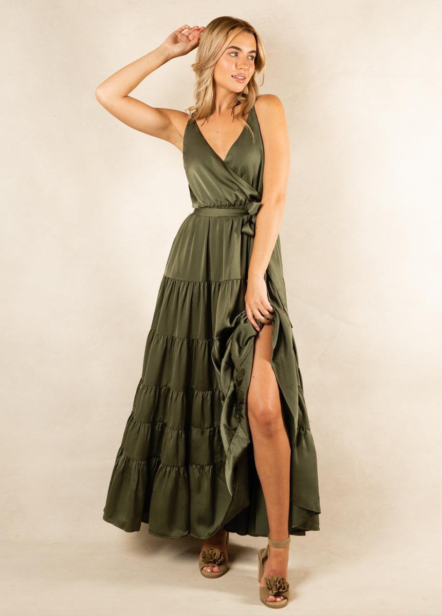 Zayla Dress in Sage Female Product Image