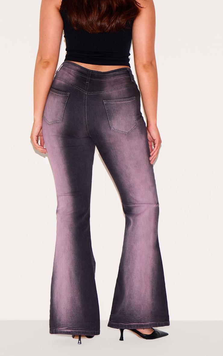 Shape Pink Ombre High Waist Flare Jeans Product Image