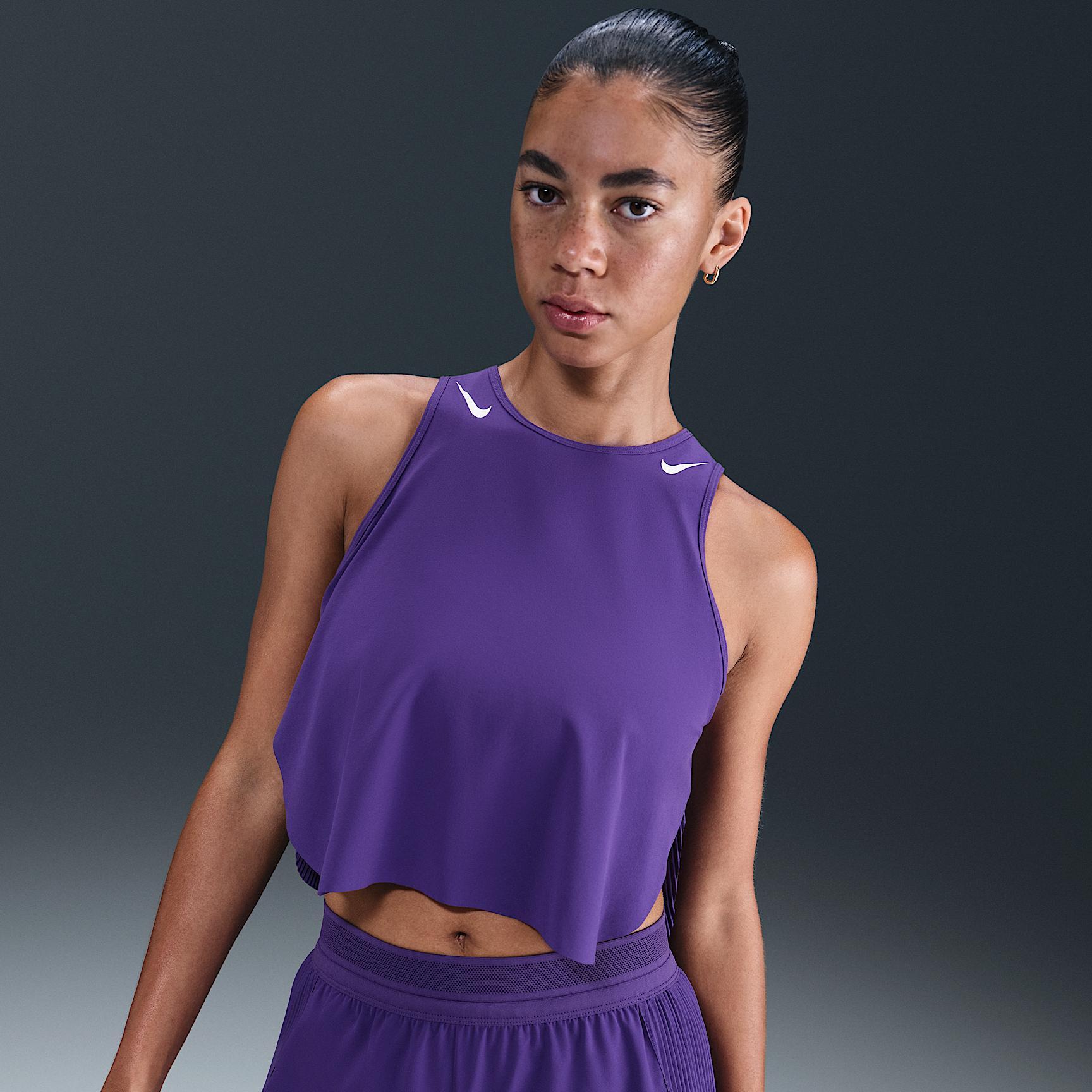 Nike Women's AeroSwift Dri-FIT ADV Cropped Running Tank Top Product Image