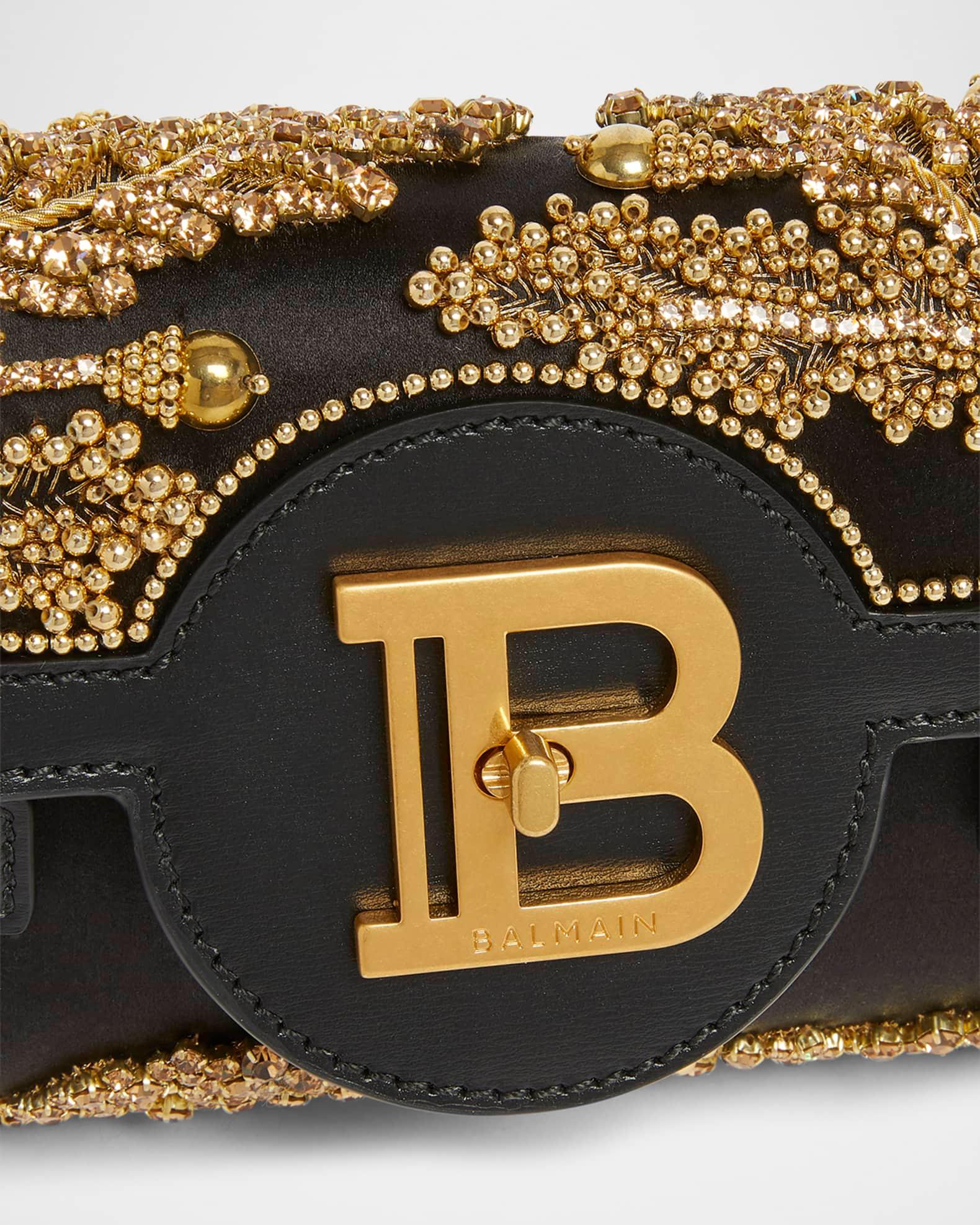 B-Buzz Beaded Pouch Shoulder Bag in Satin and Leather Product Image