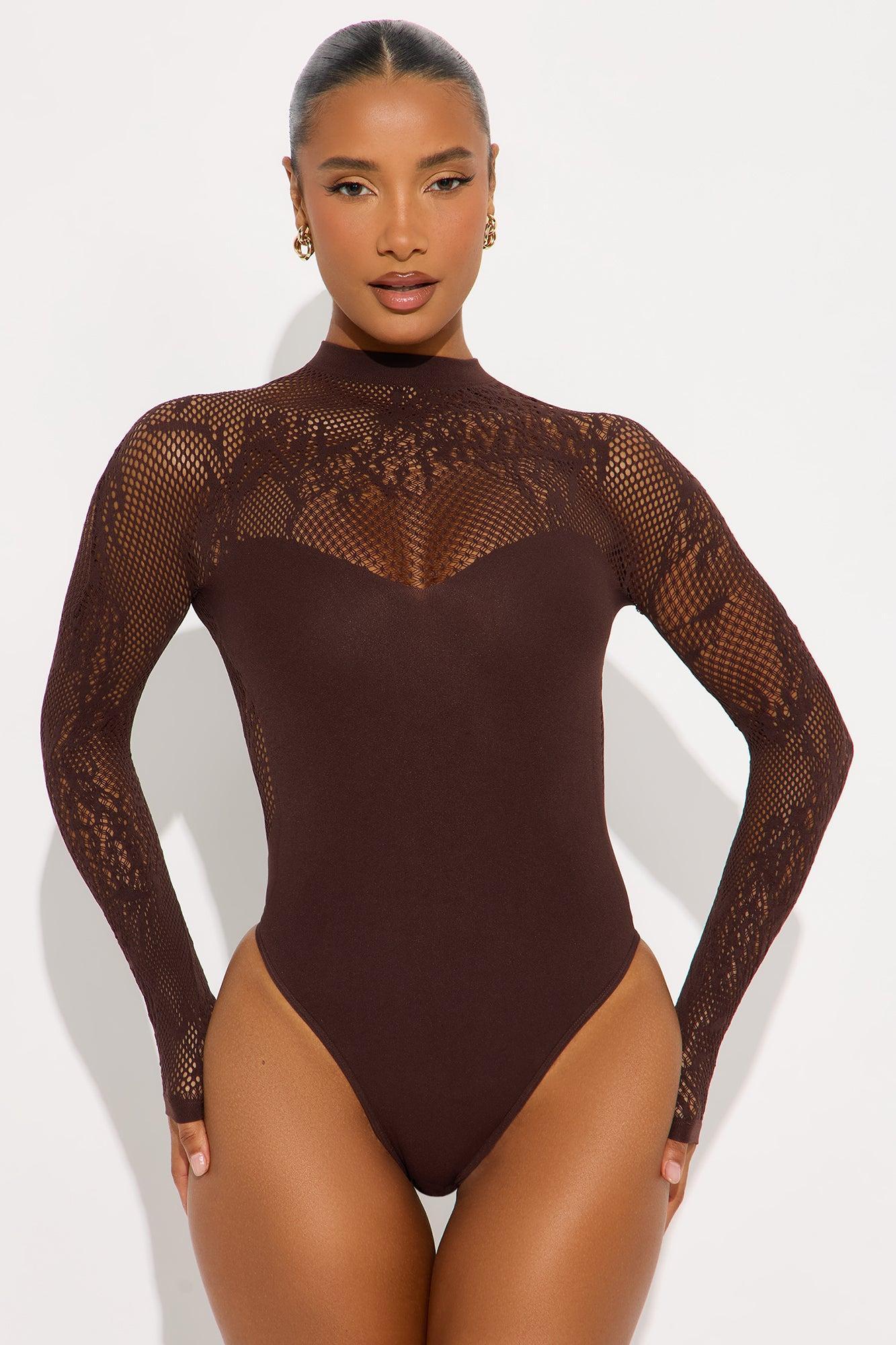Mila Seamless Bodysuit - Chocolate Product Image
