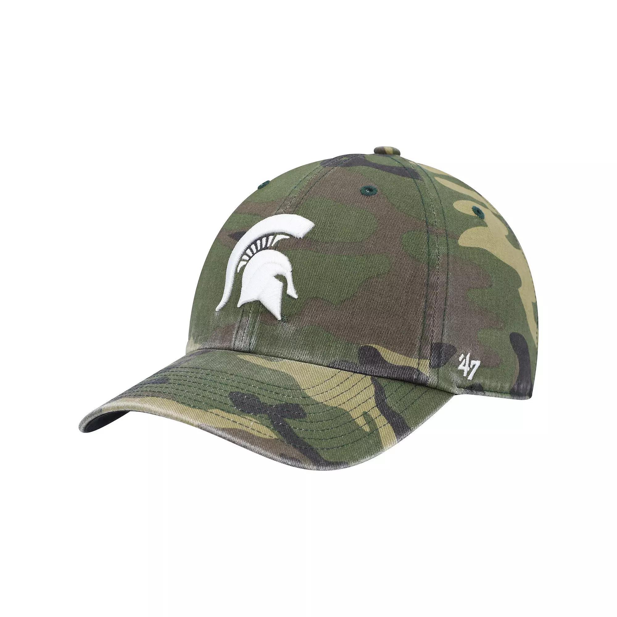 Mens 47 Camo Michigan State Spartans Clean Up Core Adjustable Hat Product Image