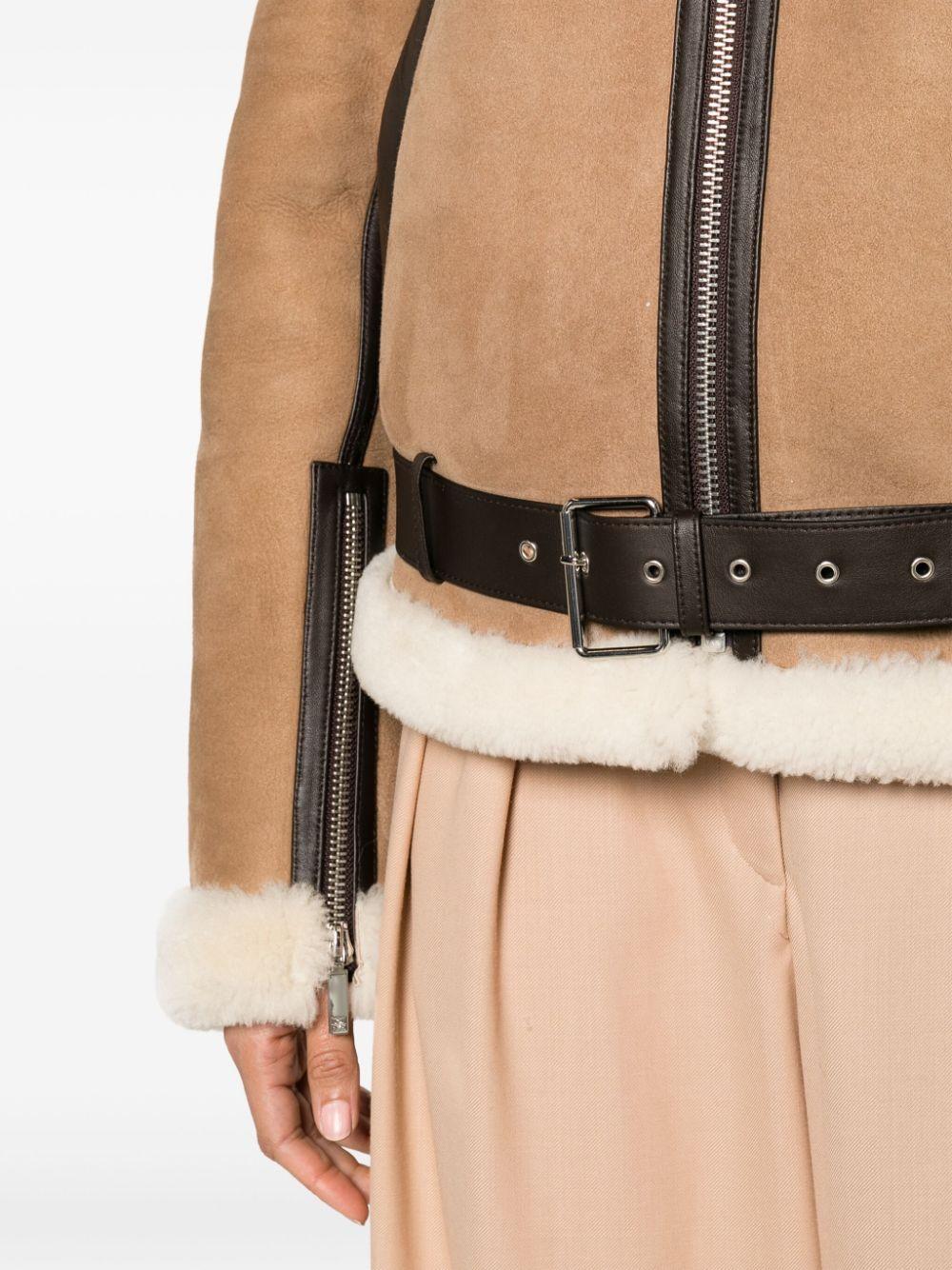 shearling suede jacket Product Image