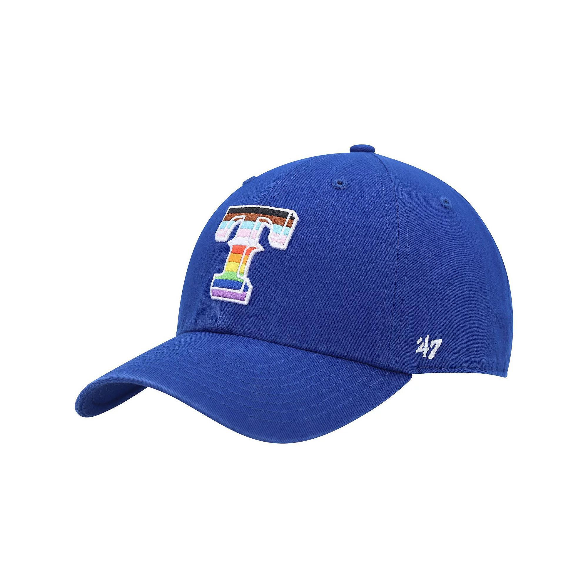 Men's '47  Royal Texas Rangers Team Pride Clean Up Adjustable Hat, Blue Product Image