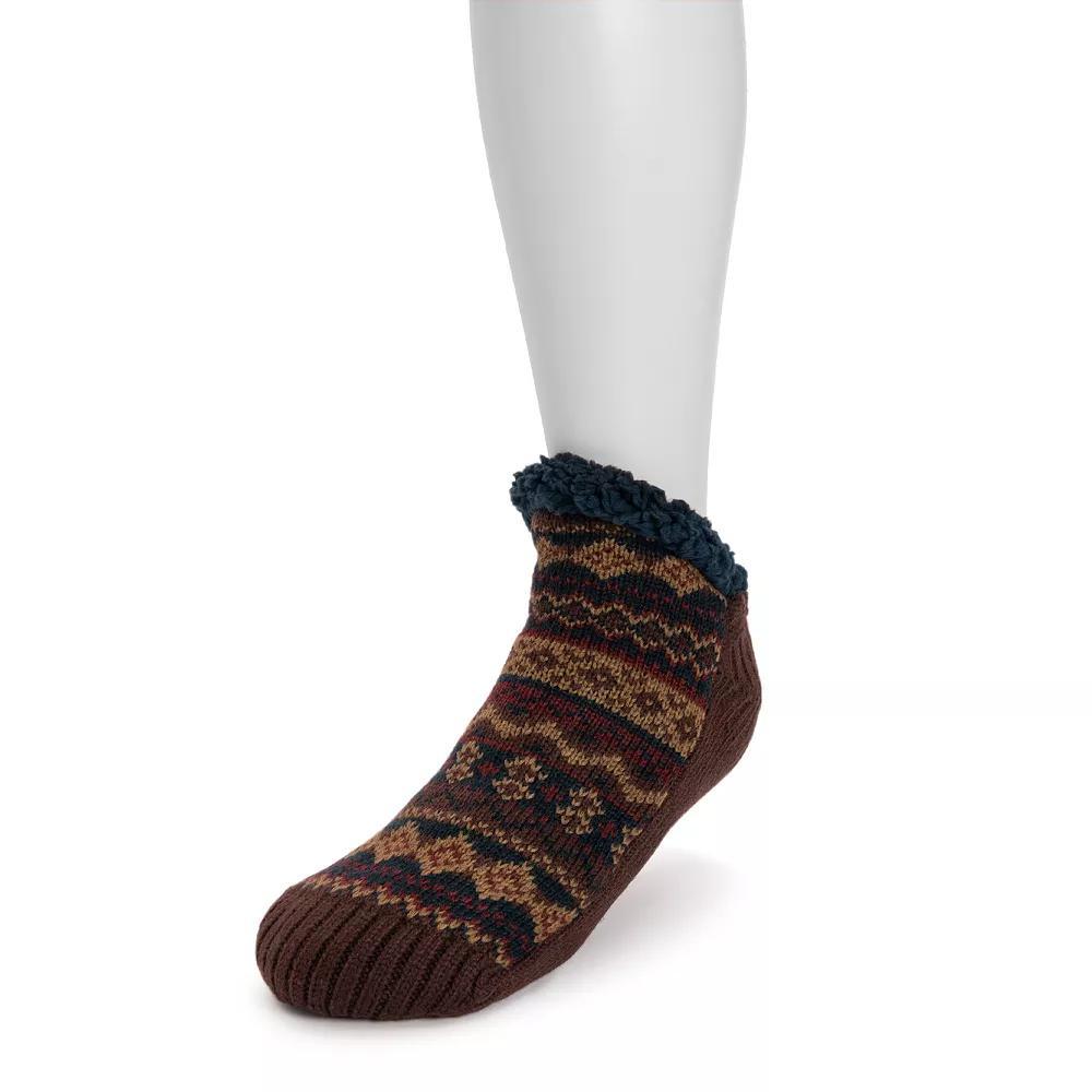 Men's MUK LUKS® Ankle Cabin Socks, Size: SMLL/MEDM, Red Walnut Product Image