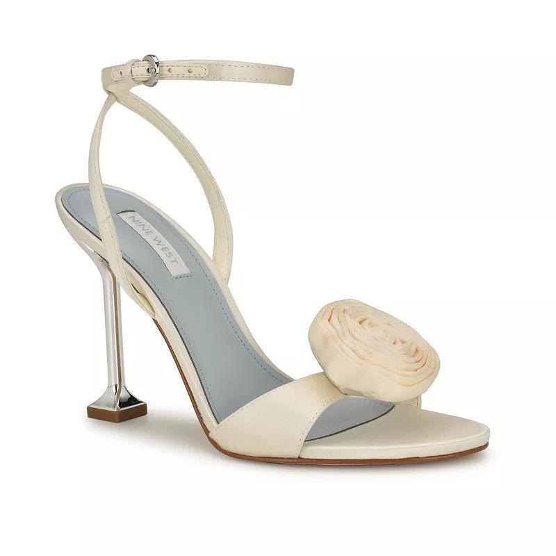Nine West Neve Bridal Women's Dress Sandals, Size: 7.5, Ivory Satin Product Image