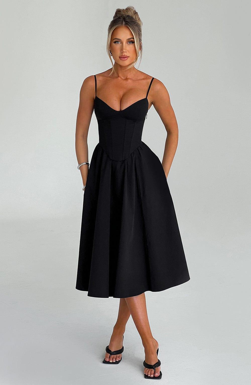 Mariella Midi Dress - Black Product Image