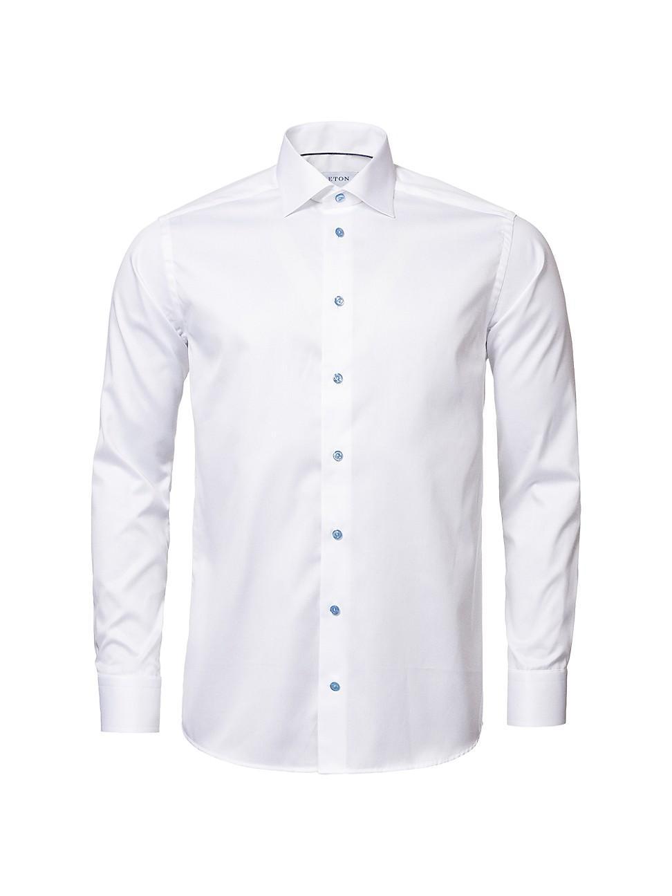Mens Slim Fit Twill Dress Shirt Product Image