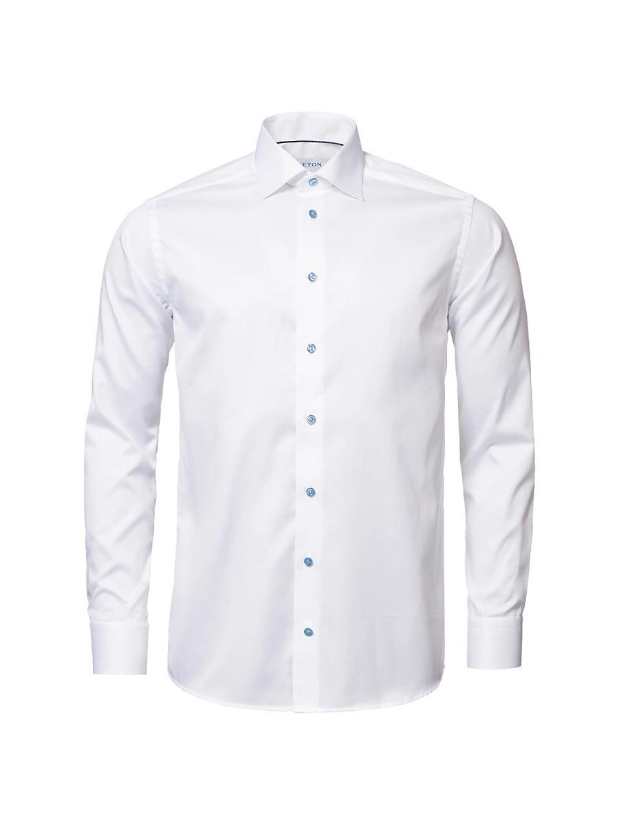 Mens Slim Fit Twill Dress Shirt Product Image