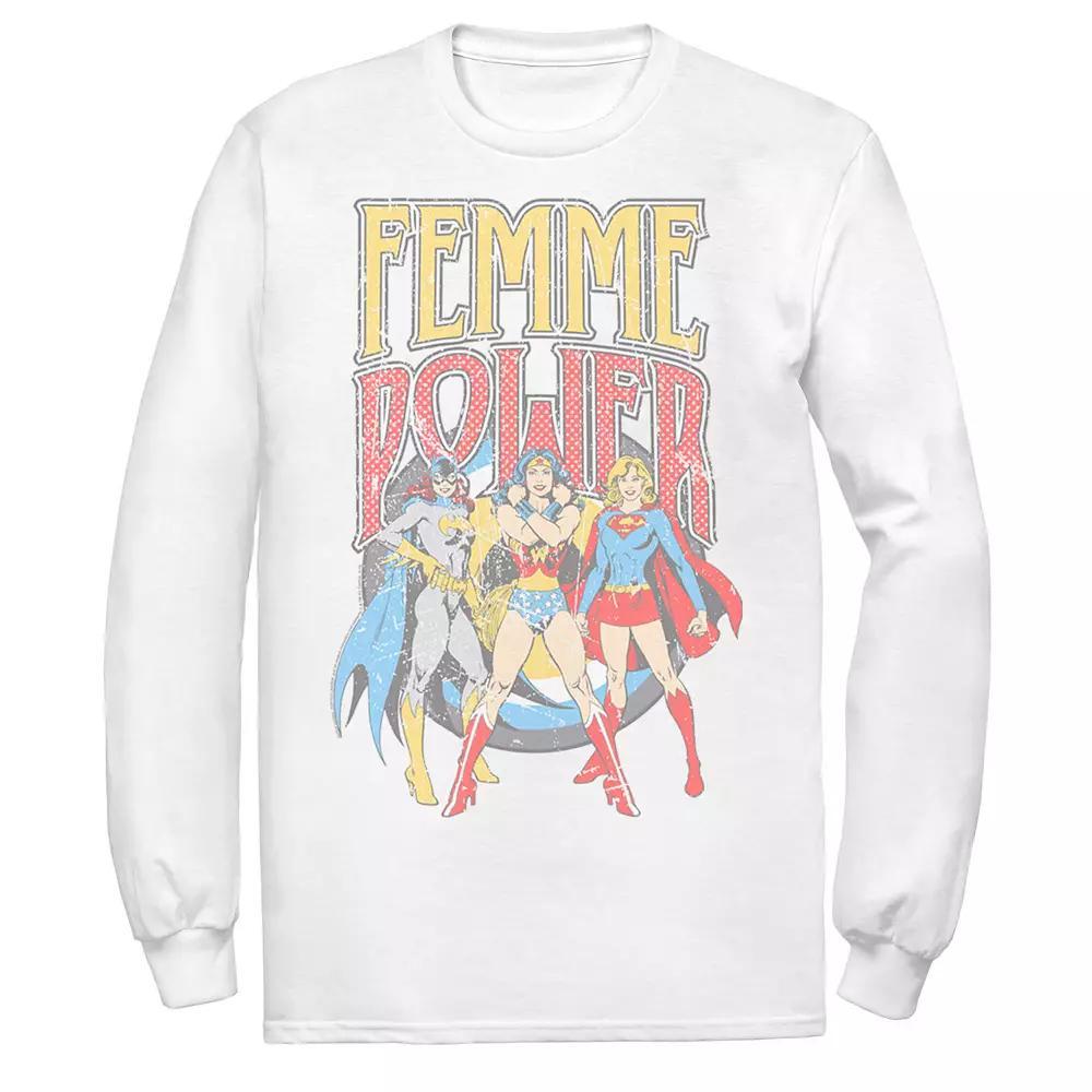 Men's DC Comics Justice League Vintage Femme Power Tee, Size: XL, White Product Image