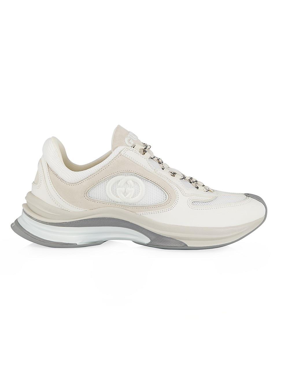 Mens Run Premium Mesh and Suede GG Runner Sneakers Product Image