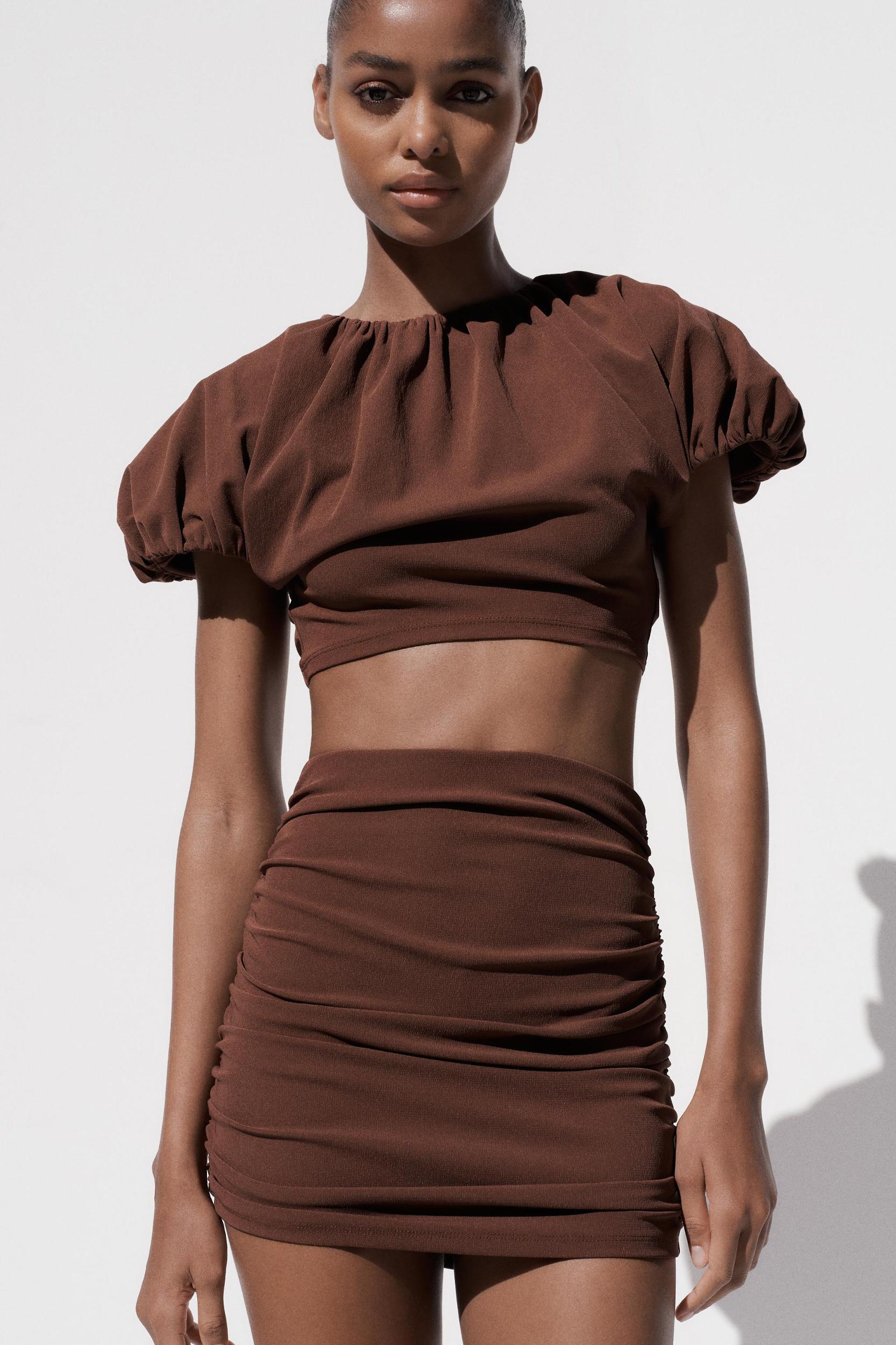 RUCHED MINI SKIRT Product Image