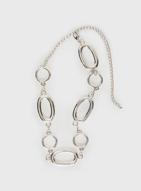 Halleck Silver Pendant Chain Belt Silver Product Image