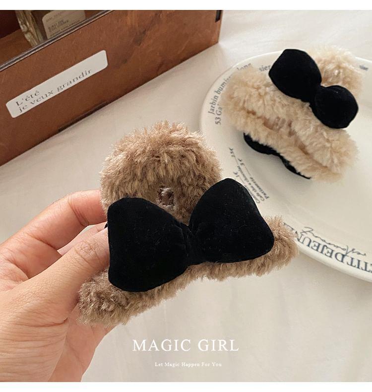 Bow Fluffy Hair Claw Product Image