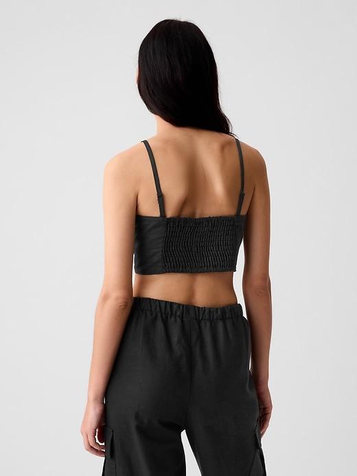 Linen-Cotton Cropped Tube Top Product Image