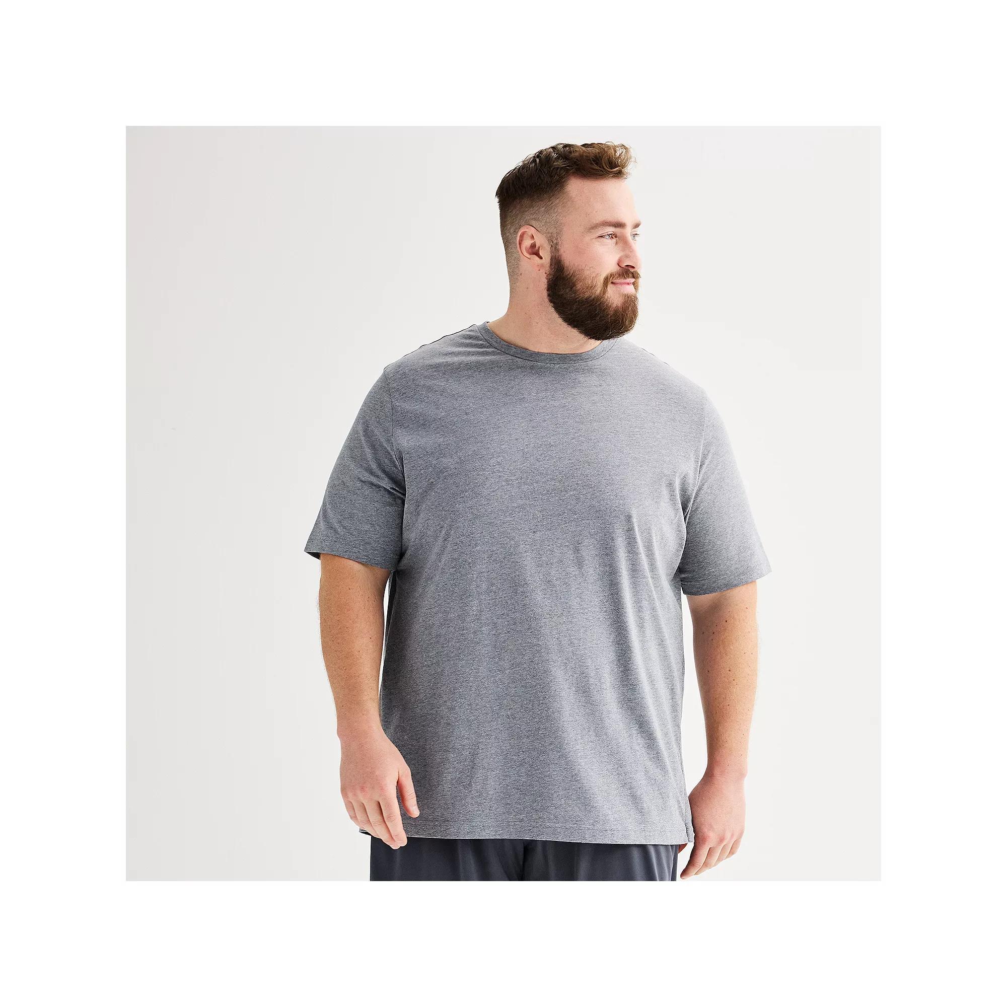Big & Tall Tek Gear® Essential Gear Tee, Men's, Size: 4XB, Gray Product Image