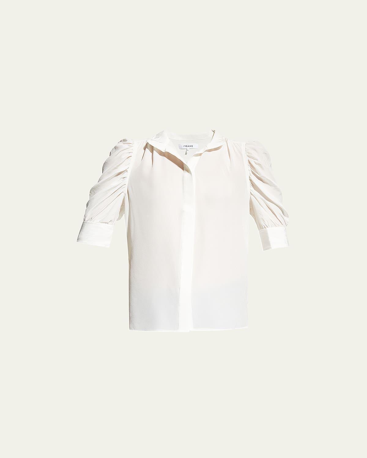 Frame Gillian Puffed Shoulder Blouse Product Image