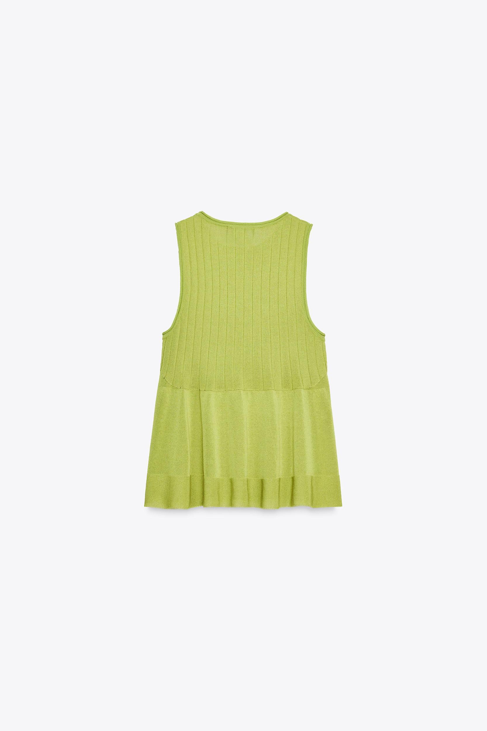 RUFFLED HEM KNIT TOP Product Image