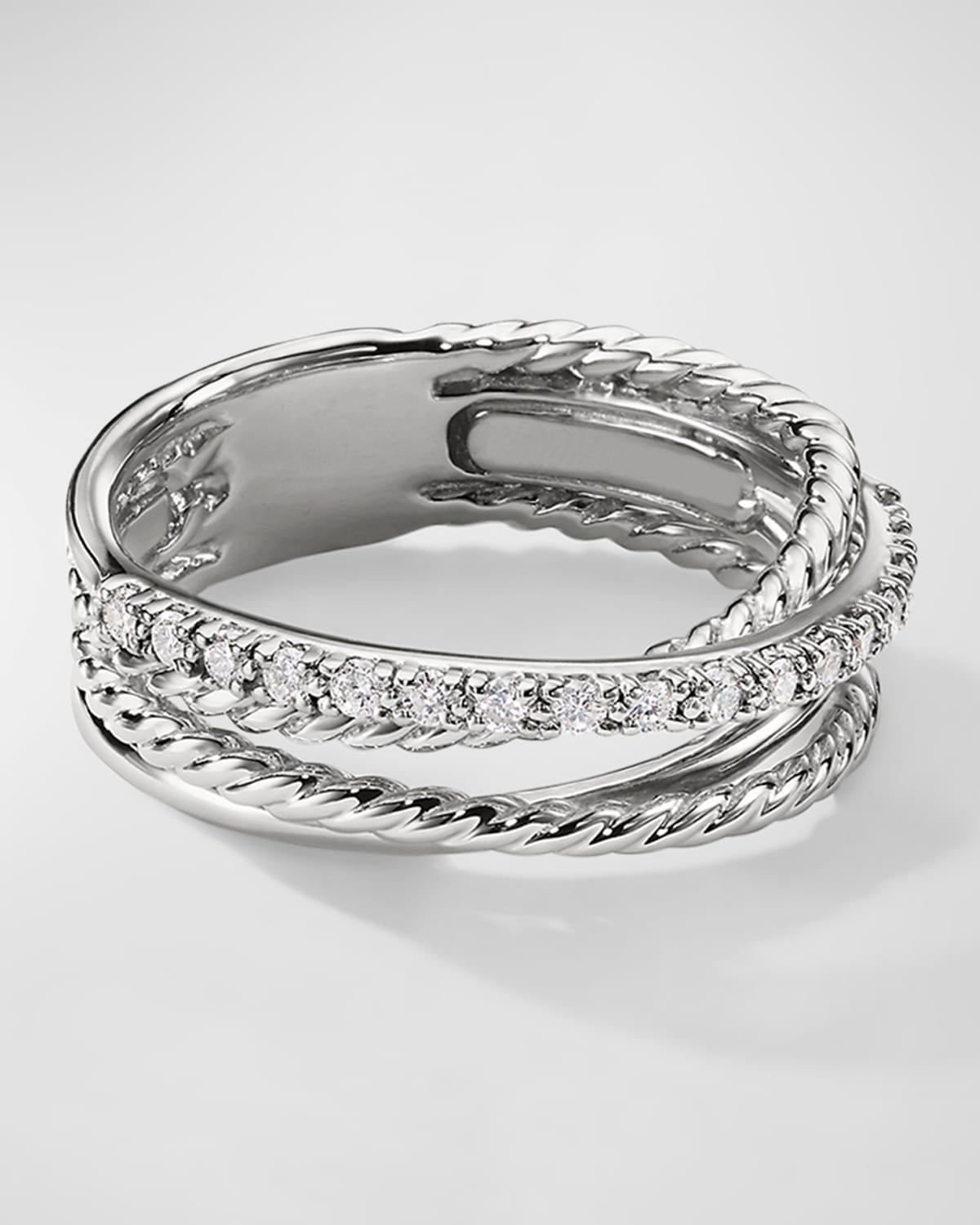 David Yurman Crossover Ring with Diamonds Product Image